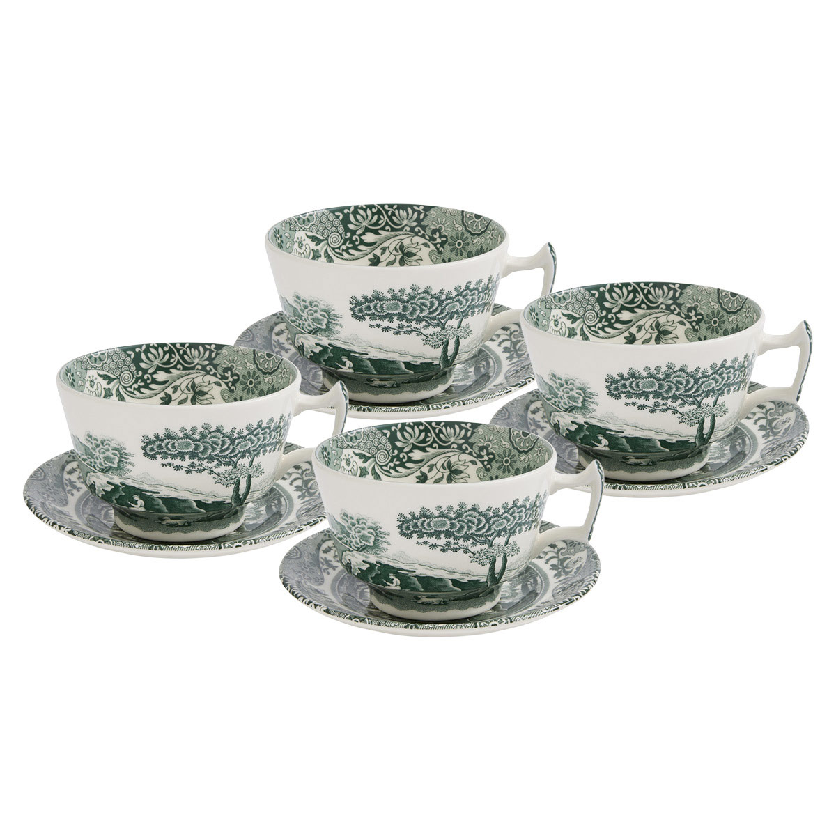 Heritage Green Italian 4 B'fast Cups & Scrs image number null